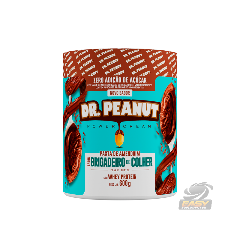 Pasta De Amendoim Choc Branco C/ Whey Protein (600g) - Dr Peanut